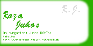 roza juhos business card